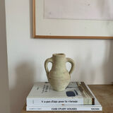 Vintage clay pot in minimalist style