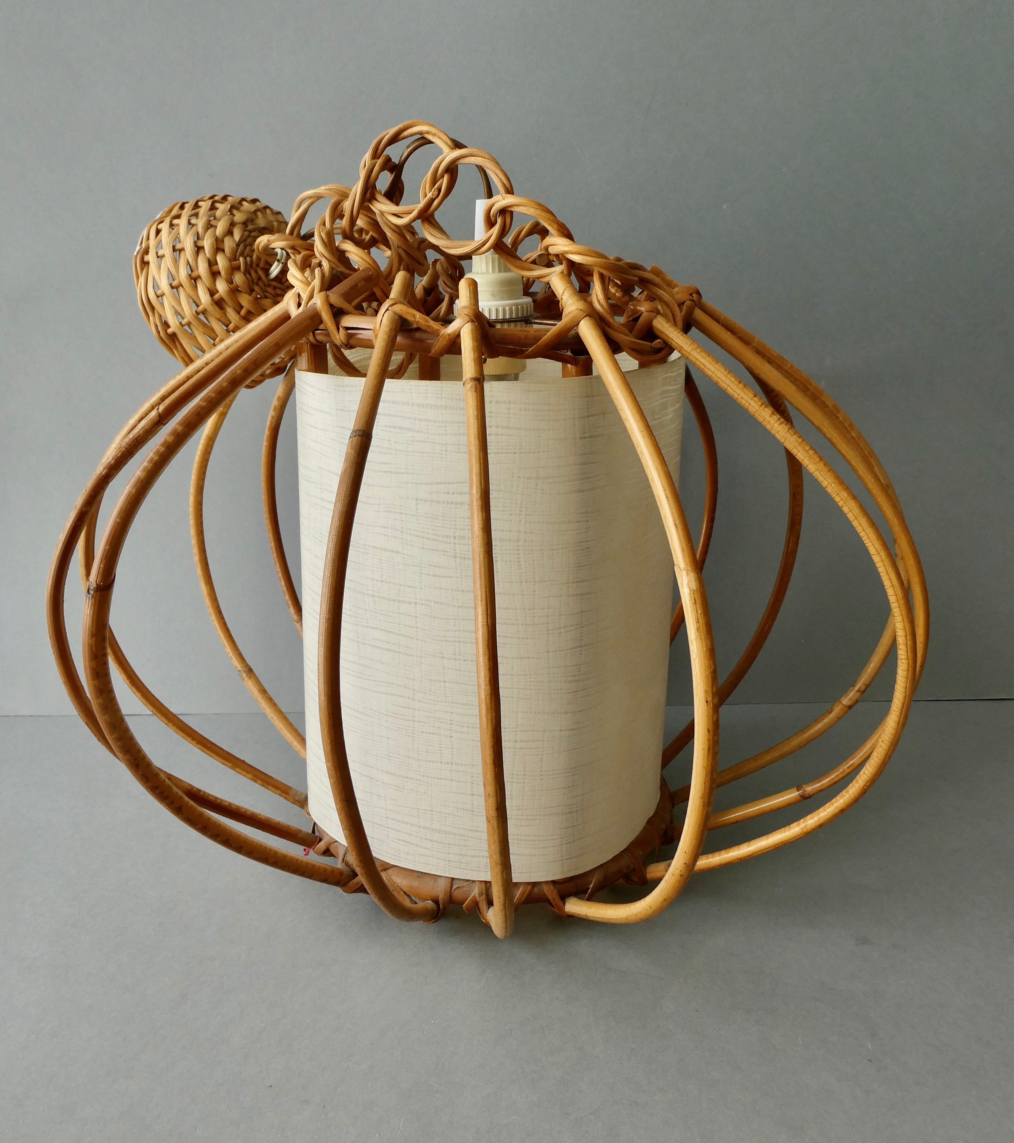 Rattan suspension from the 60s