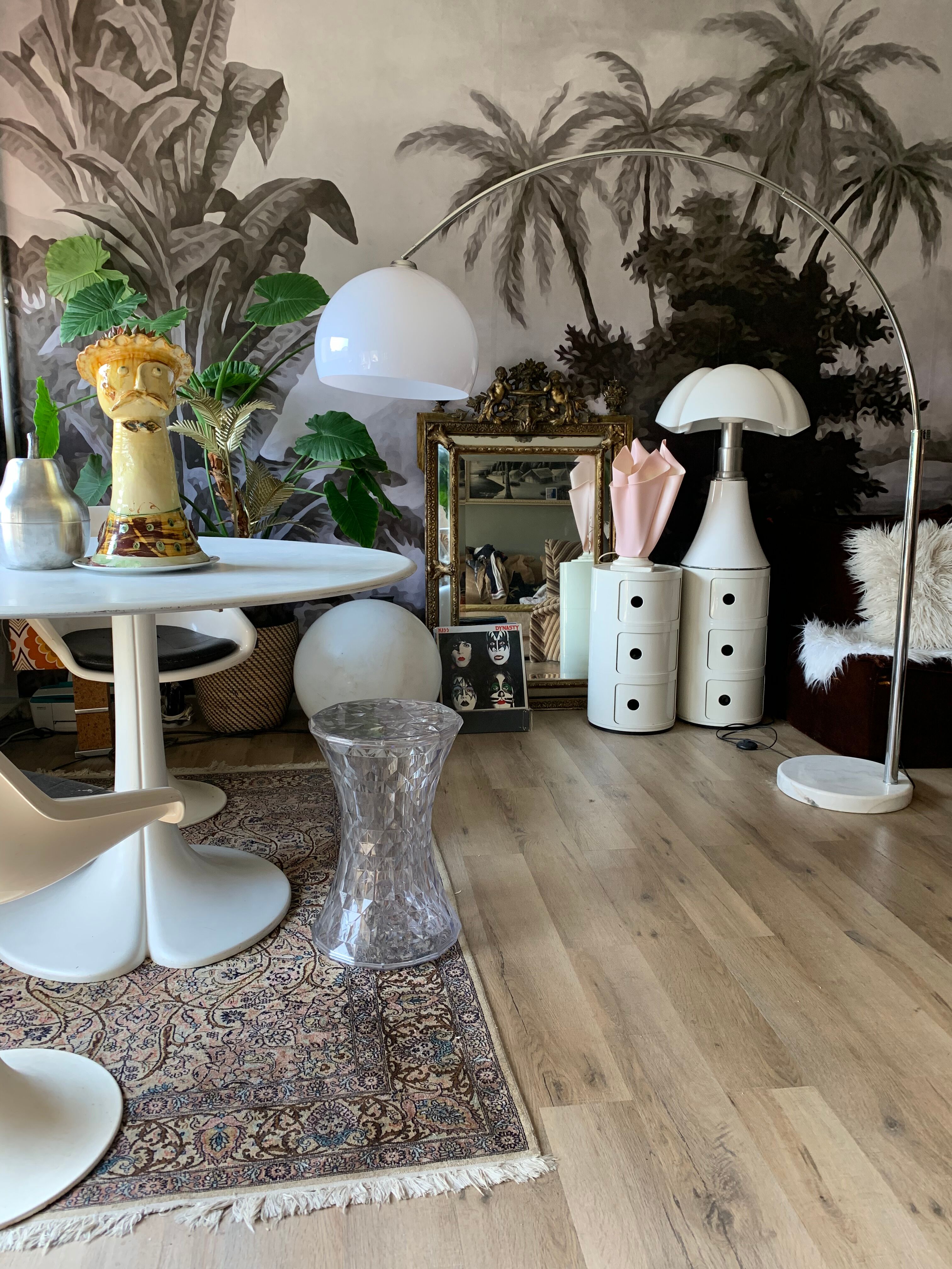 Floor lamp arch foot marble