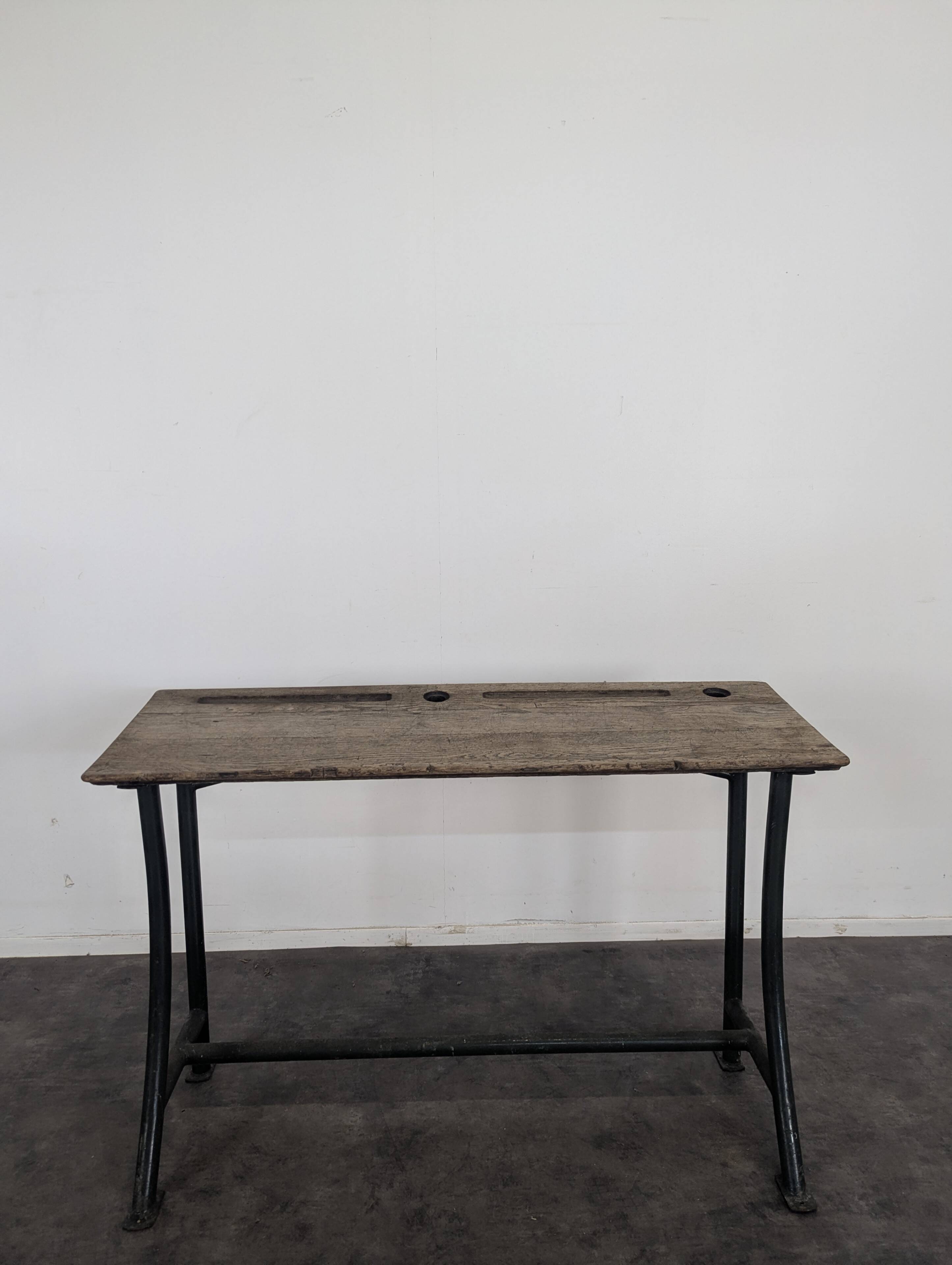 Vintage school desk from the 1960s