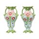French Art Nouveau Majolica Earthenware Vases ca. 1900