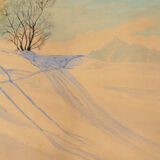 Winter scenery, Aquarelle on Paper, 51 x 40 cm