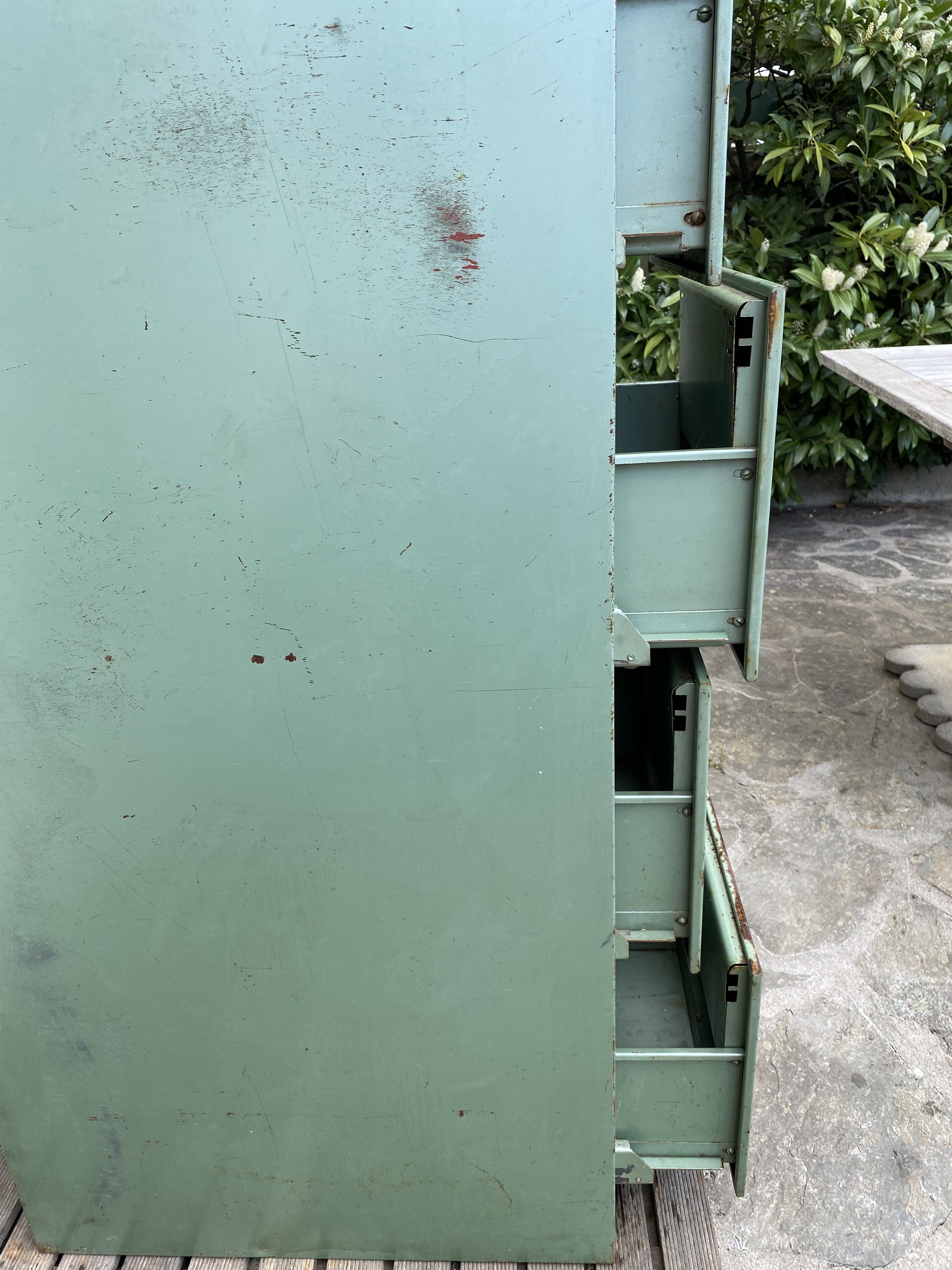 Metal column 4 drawers, 70s