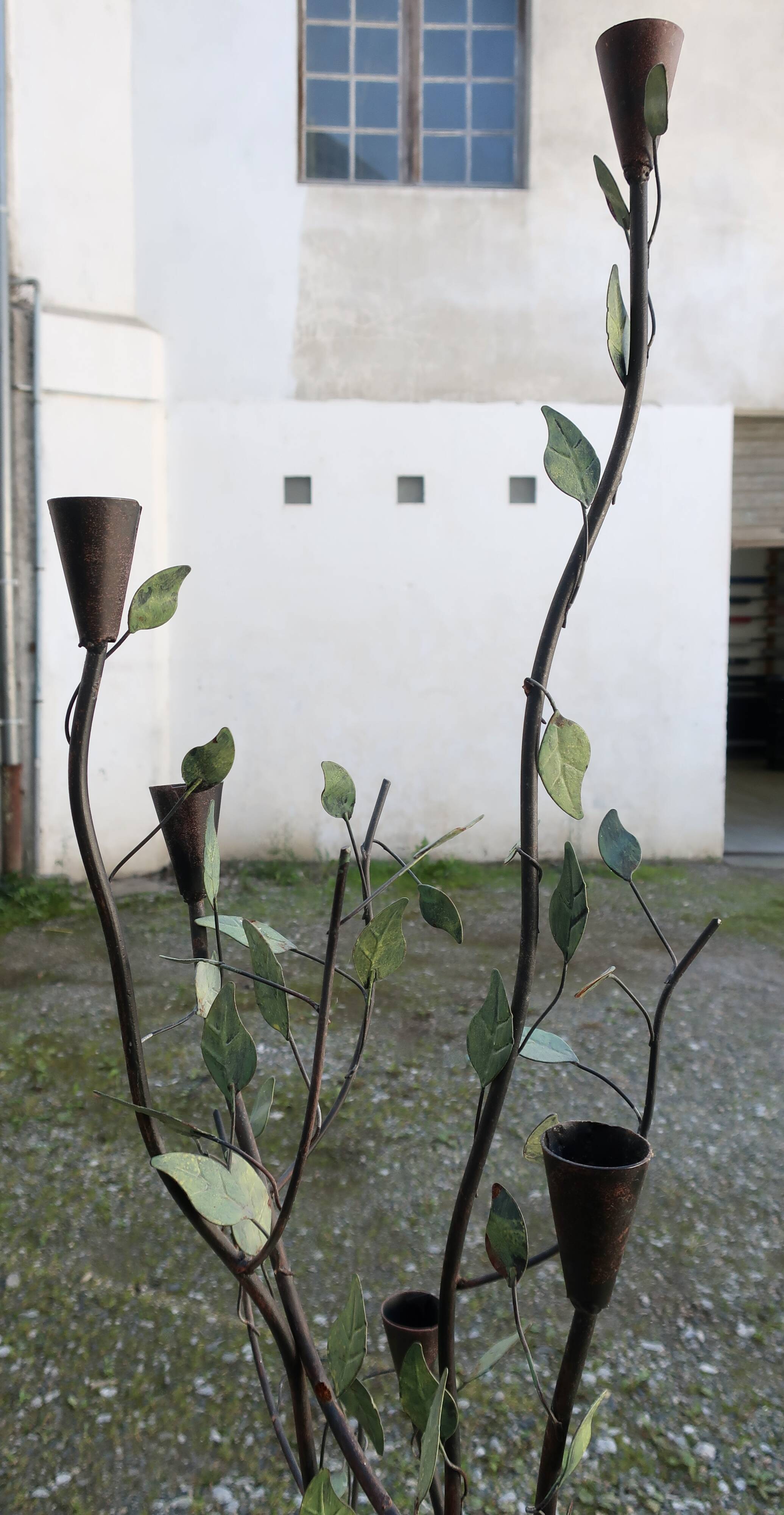 Candle holder, vintage metal chandelier