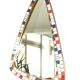 Mosaic and brass mirror, free form, Holland, 50s.