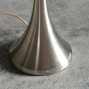 Brushed stainless steel and glass lamp from the 70s