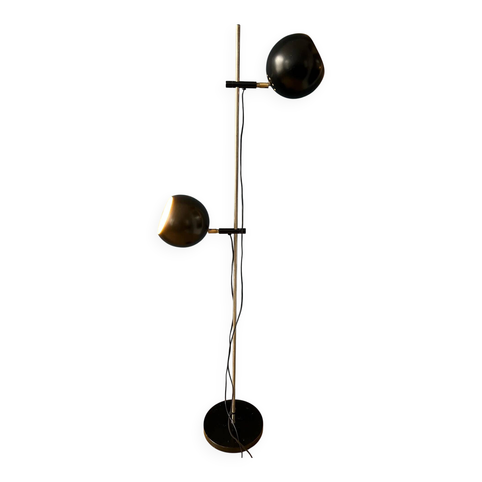 Lampadaire vintage en forme d'œil noir du milieu du siècle