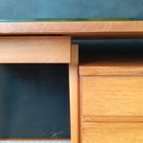 Vintage desk with compass feet around 1950