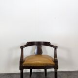 Empire style armchair in mahogany veneer