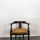 Empire style armchair in mahogany veneer