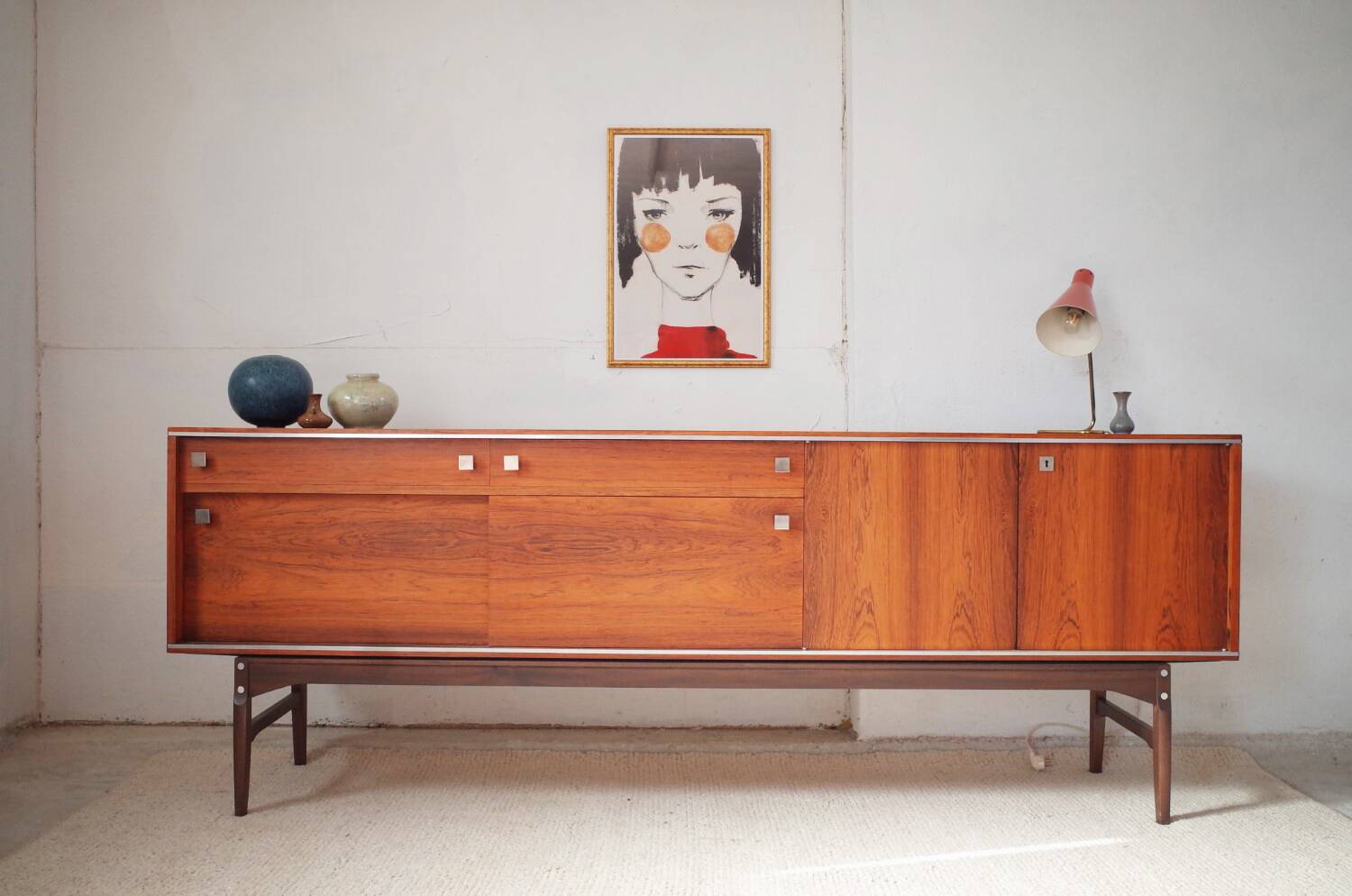 Large Vintage rosewood sideboard, 1960s