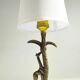 Bronze and marble lamp in Hollywood Regency style.