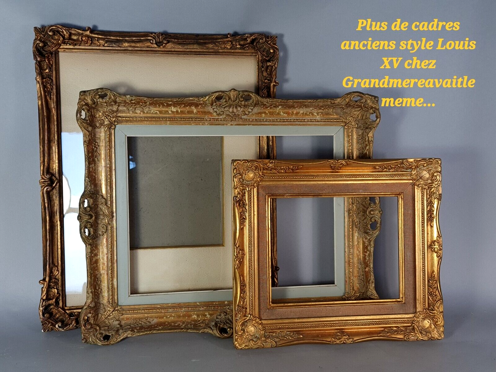 Old frame with channels foliage 39x28 cm wood original gilding stucco +glass SB172