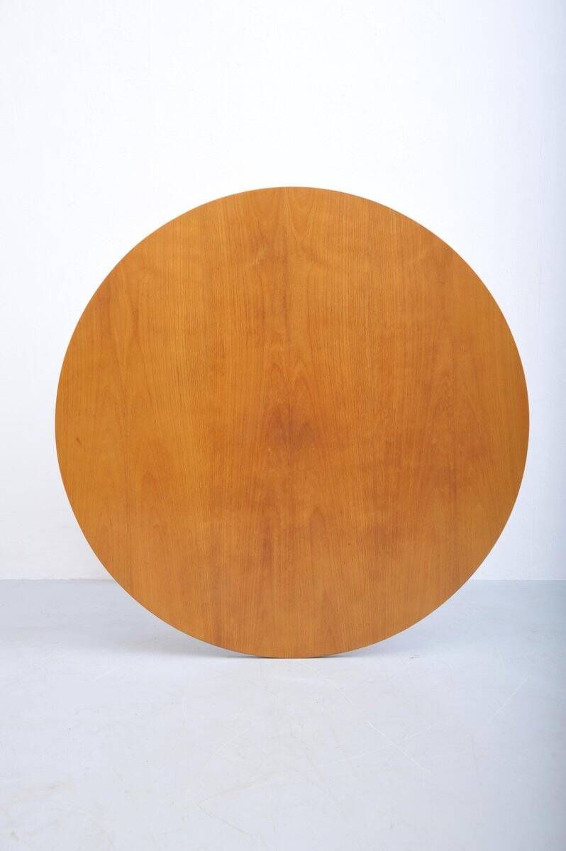 Adjustable cherry wood table by Jürg Bally for Wohnhilfe, 1950s
