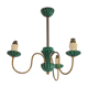 Chandelier in ceramic and brass Saint-Clement 40s