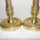 4 brass bronze torch candlesticks 27 cm
