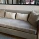 Elegant antique Napoleon III chaise longue – solid wood & beige velvet