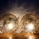 2 snail wall lamps amber glass by Helena Tynell 1960
