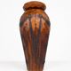 Vase breton en bois sculpté et laiton, Bretagne, France, 1960s