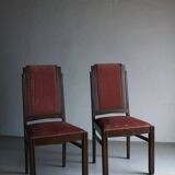2 Amsterdam School oak chairs | Netherlands | 1920s