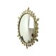 Vintage Metal Sun Mirror Convex Gold Deknudt 70s
