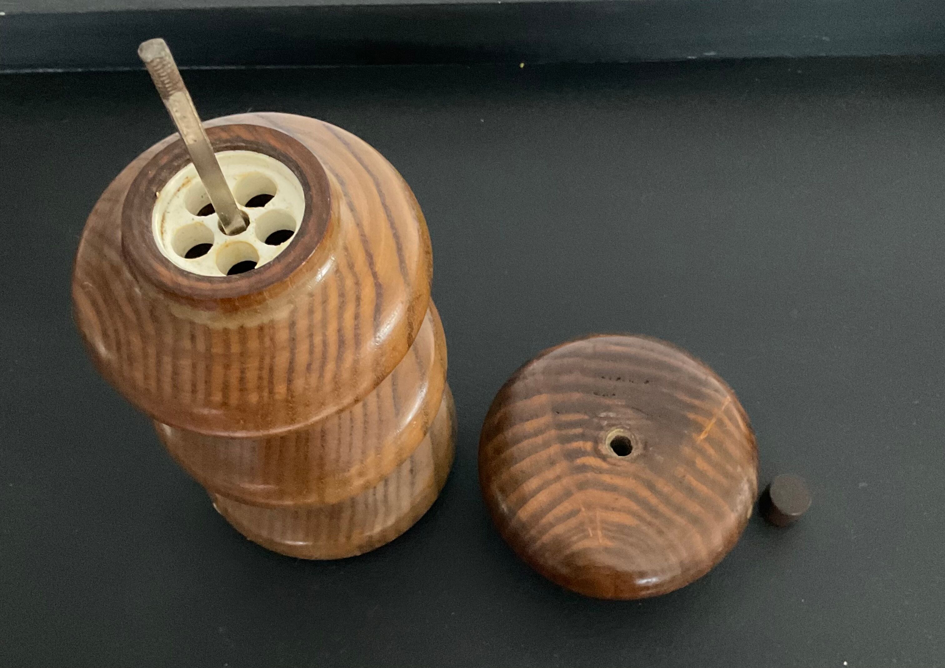Scandinavian wooden pepper mill 70s