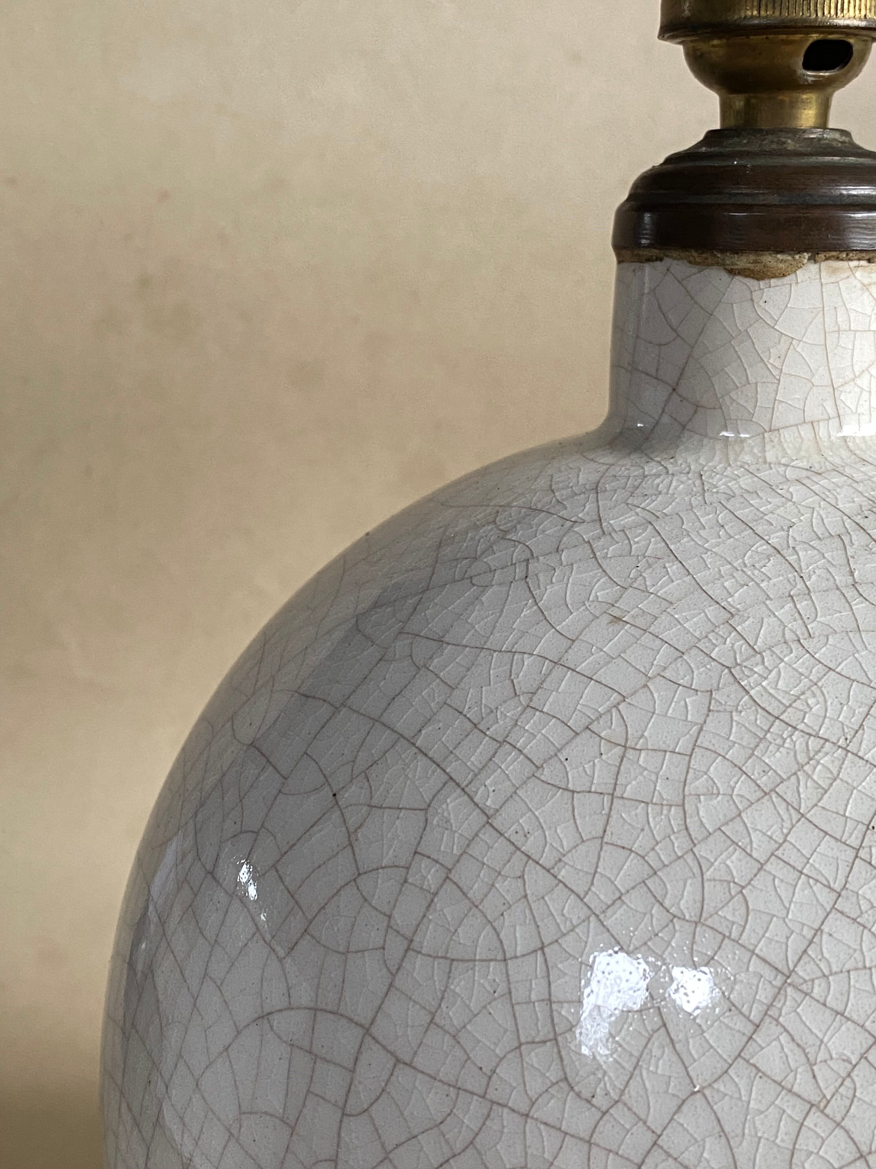 Cracked ceramic ball lamp art deco 1930