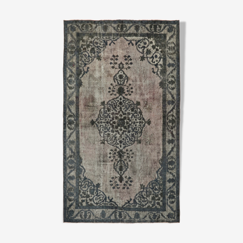 Handmade turkish grey carpet 1970s, 158 cm x 267 cm