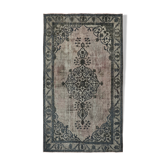 Handmade turkish grey carpet 1970s, 158 cm x 267 cm