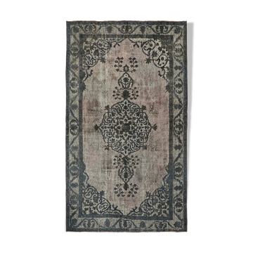 Handmade turkish grey carpet 1970s, 158 cm x 267 cm
