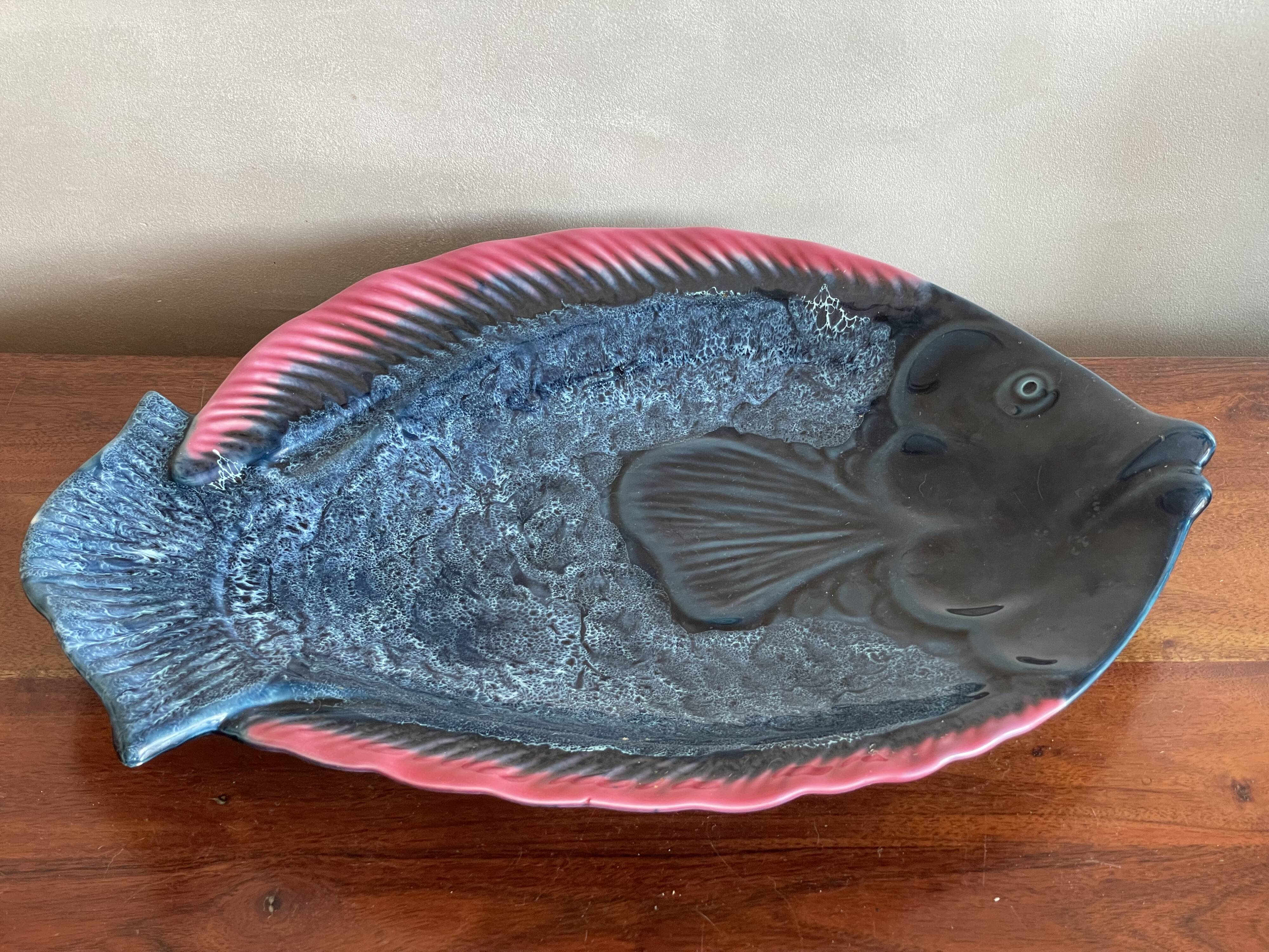 Large ceramic fish dish