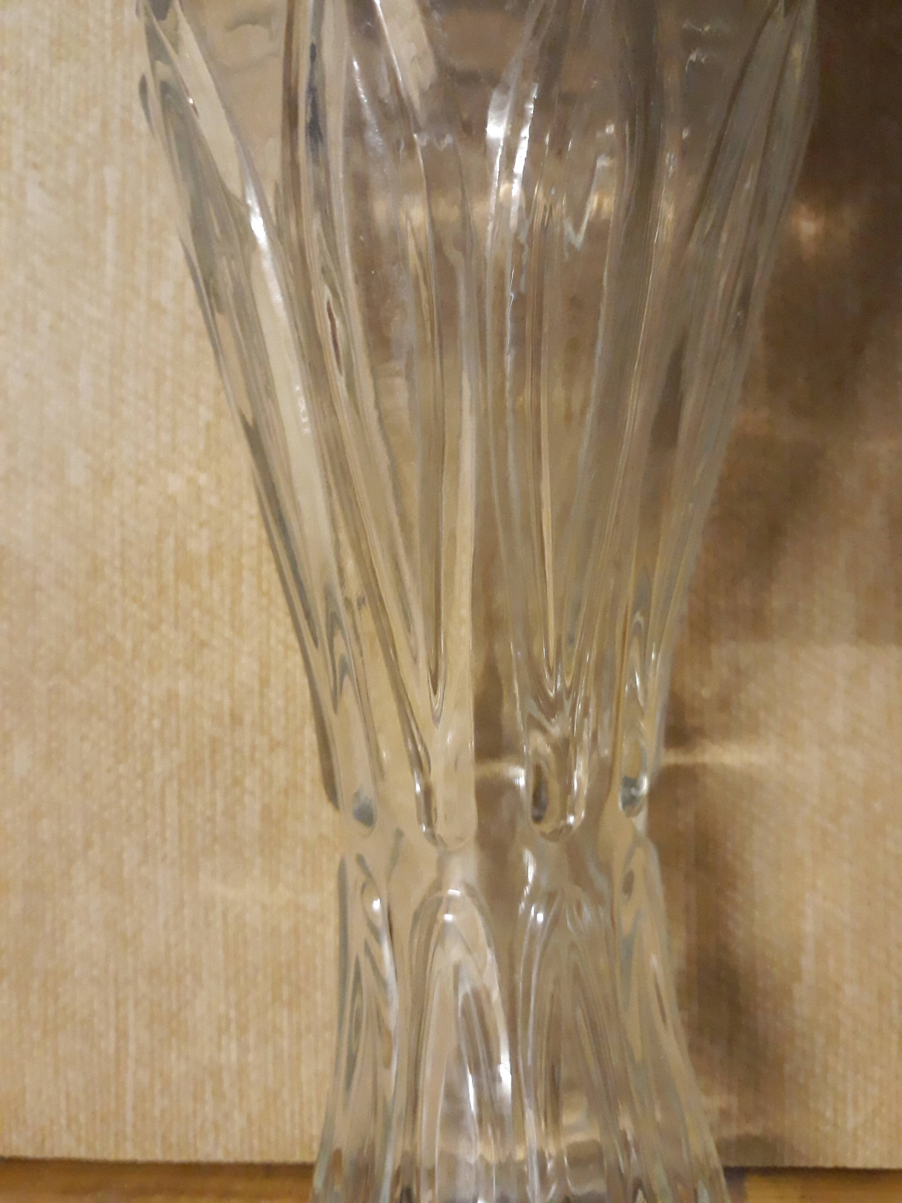 Bohemian vintage cut glass vase