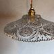 Vintage chiseled glass pendant light