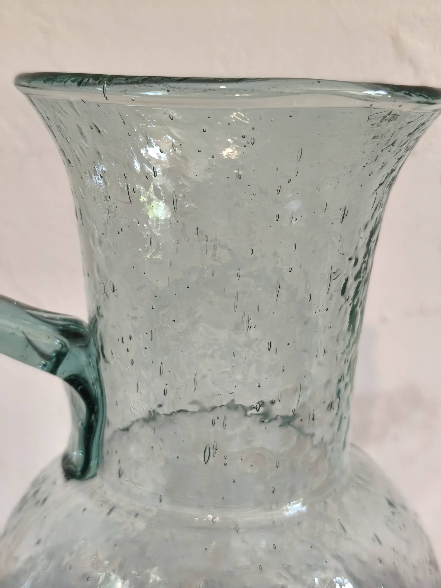 Bubble glass carafe in Biot style