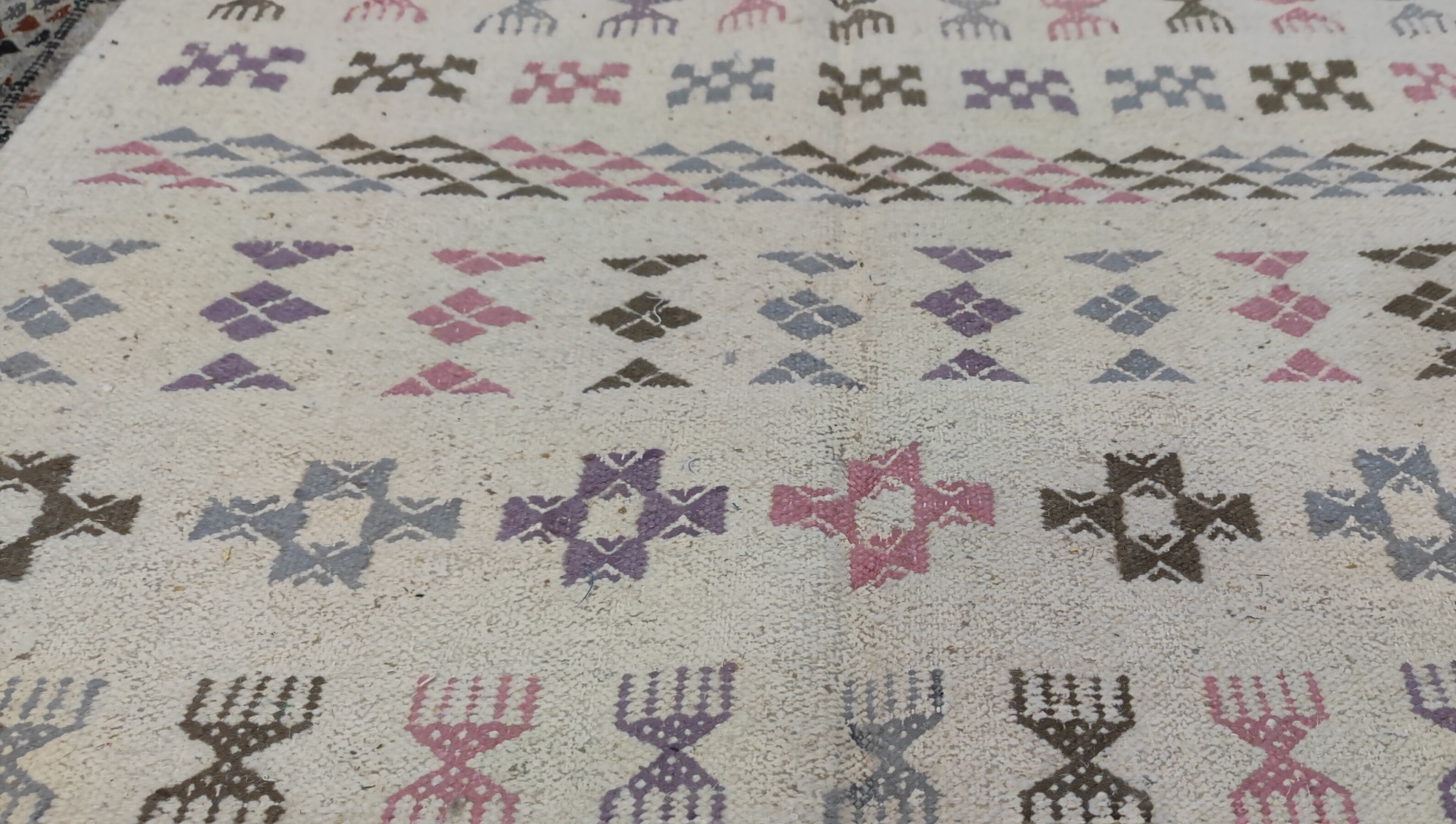 Berber carpet handmade in natural wool