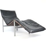 80s leather lounge chair