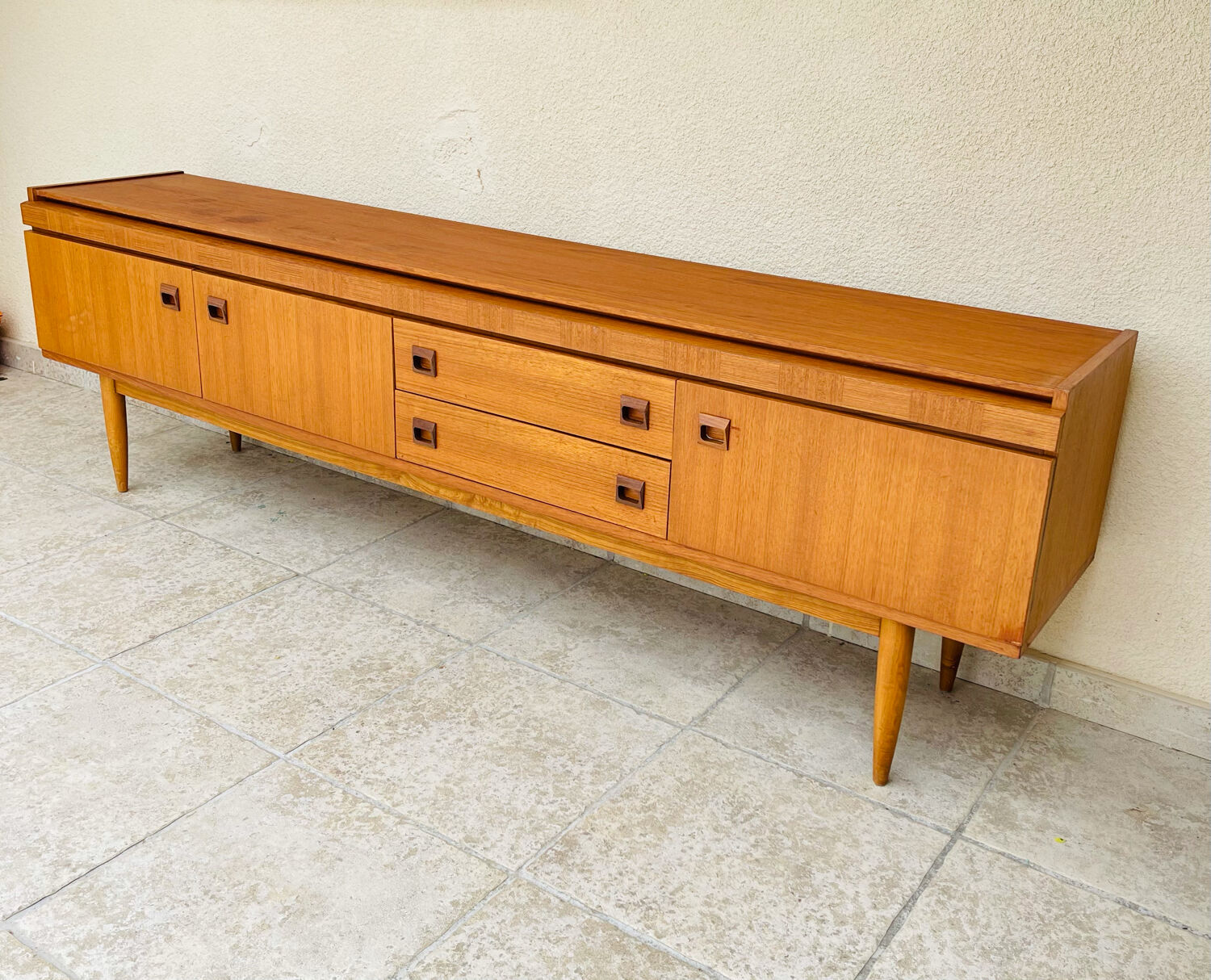 Scandinavian teak row