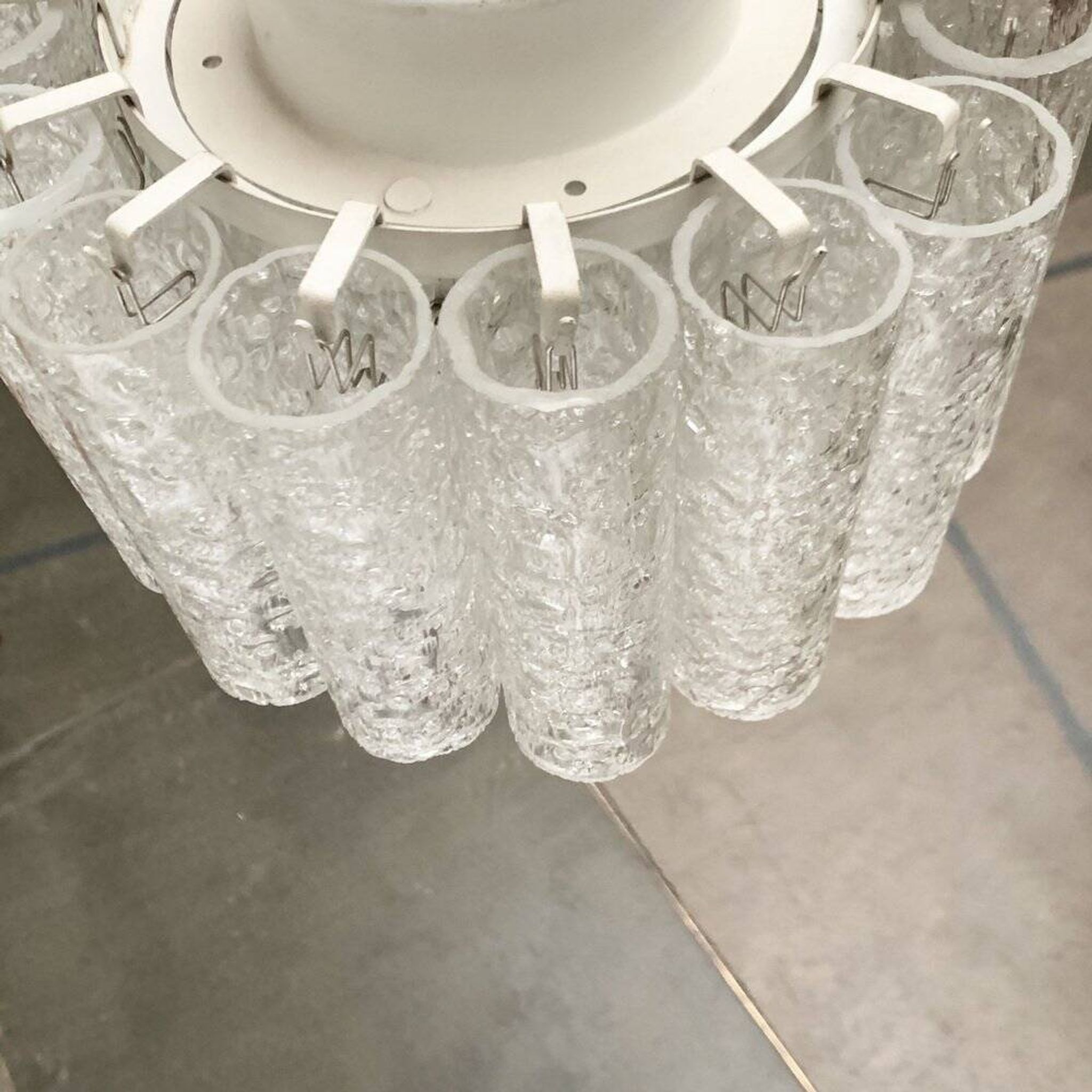 Lampe Plafonnier en Verre Allemande du Milieu du Siècle par Doria Leuchten, années 1960