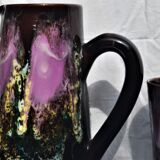 Carafe et six verres Vallauris