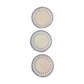 Lot 3 plates Boch La Louvière model Blue Garland
