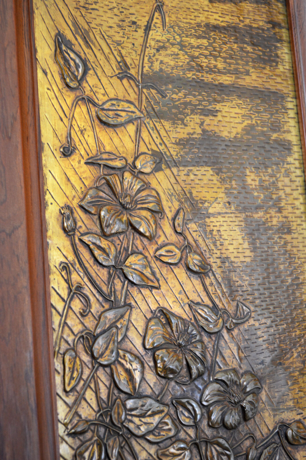 Art Nouveau floral painting circa 1900, unsigned