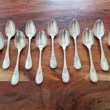 Christofle - Set of 11 dessert spoons in the Trianon model made of metal.