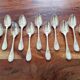 Christofle - Set of 11 dessert spoons in the Trianon model made of metal.