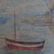 Tableau ancien , aquarelle  " le Pointu ", emblèmatique de la Provence