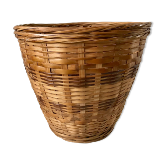 Rattan and wicker pot cover 70s
