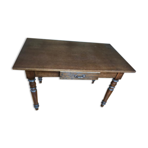 Table à manger ancienne - tiroir