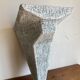 Console murale brutaliste en bois peint 1970