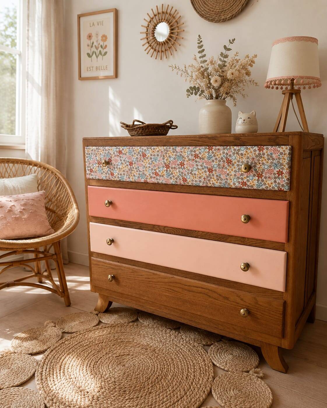 Renovated vintage chest of drawers
