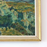 Vintage oil painting landscape