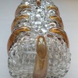 Bubble glass and amber wall light